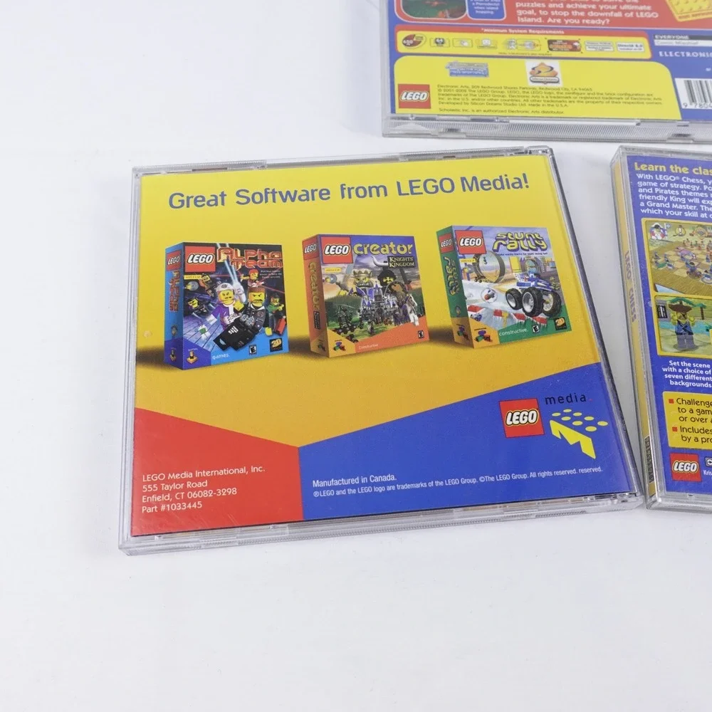 LEGO PC (CD-ROM) 3 Game Lot: LEGO Island 2, LEGO Stunt Rally, And LEGO Chess